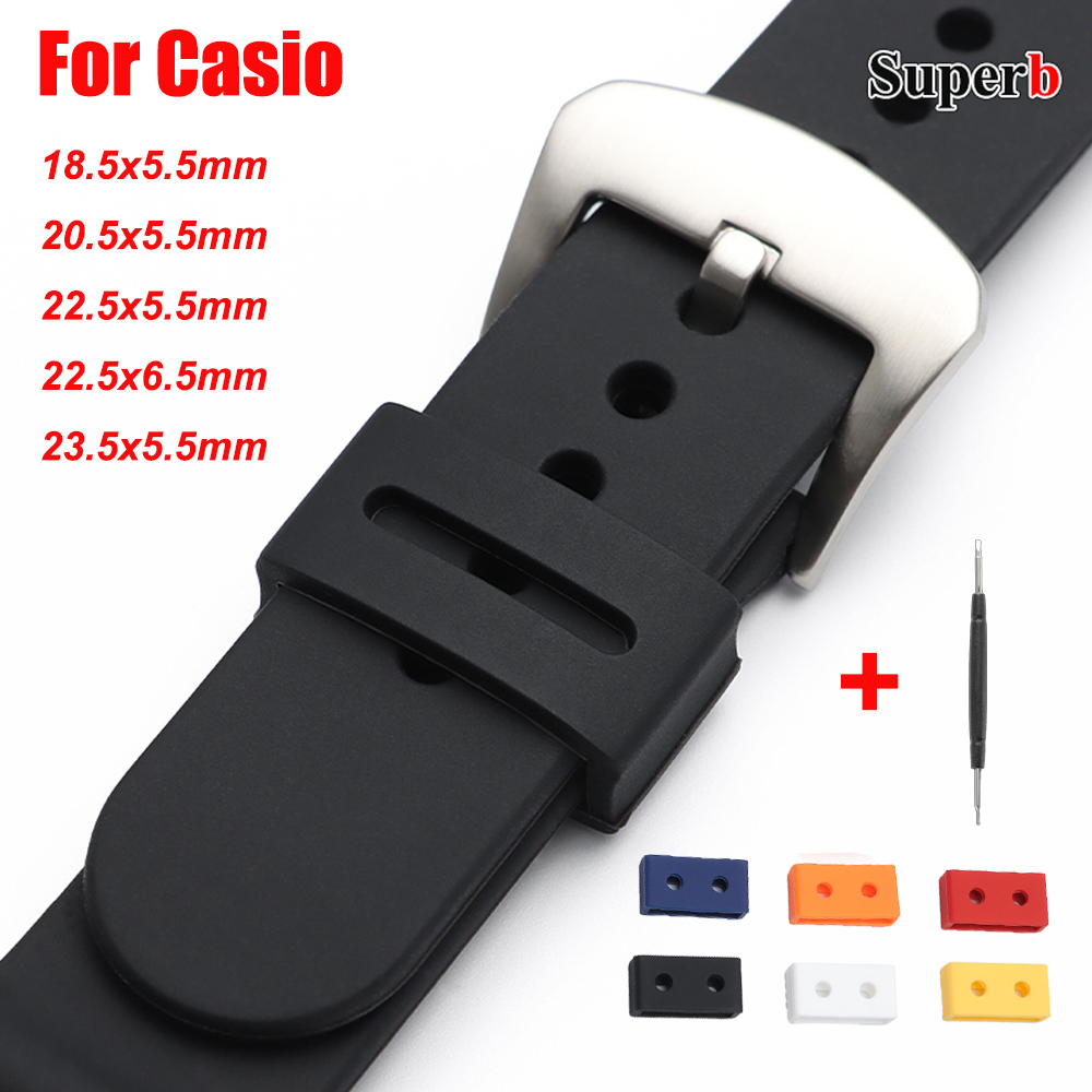 Watch Strap Replacement - Для Casio резиновое кольцо, петли для