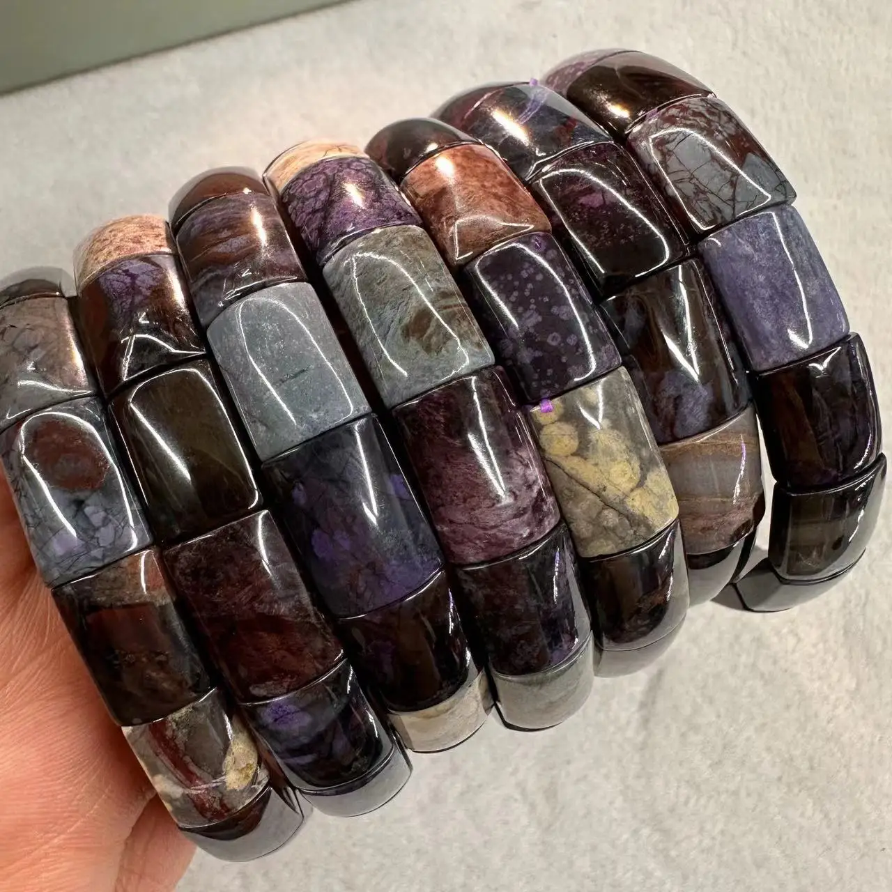 Gemstone Bracelet Healing - Браслет из натурального сугилита ААА 10*13