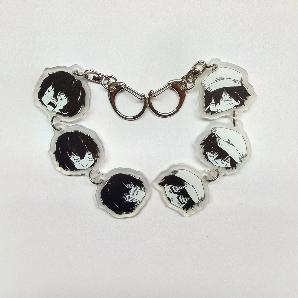 Mens Dog Tag Necklace - Акриловый брелок-подвеска в стиле аниме: Суши,