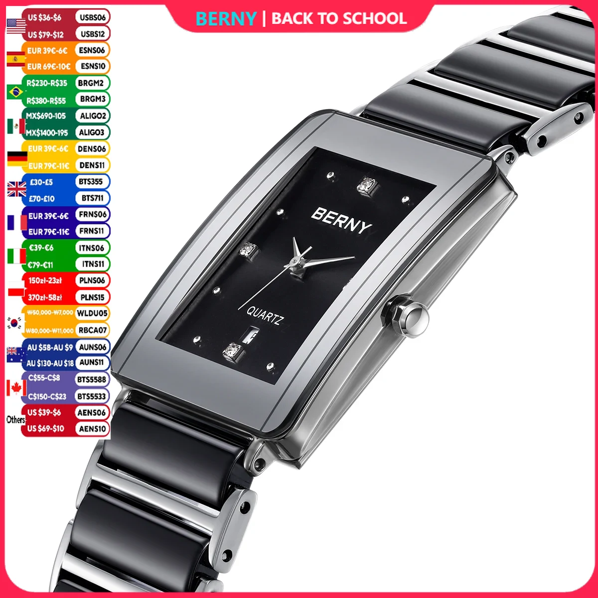 Jewelry Watches Vintage - Мужские часы BERNY Ceramics с календарем,