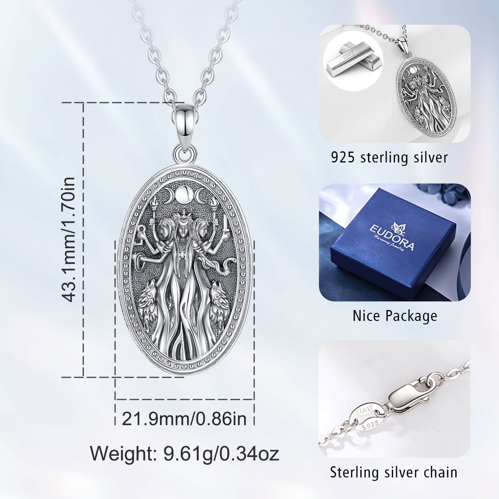 Eudora стерлингового серебра 9 – обзор и цена Mens Dog Tag Necklace