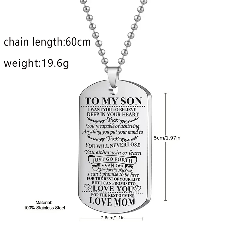 Вдохновляющее ожерелье моему с – обзор и цена Mens Dog Tag Necklace