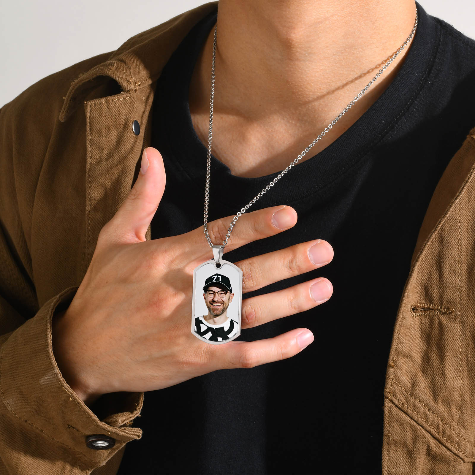 Vnox бесплатно на заказ фотогр – обзор и цена Mens Dog Tag Necklace