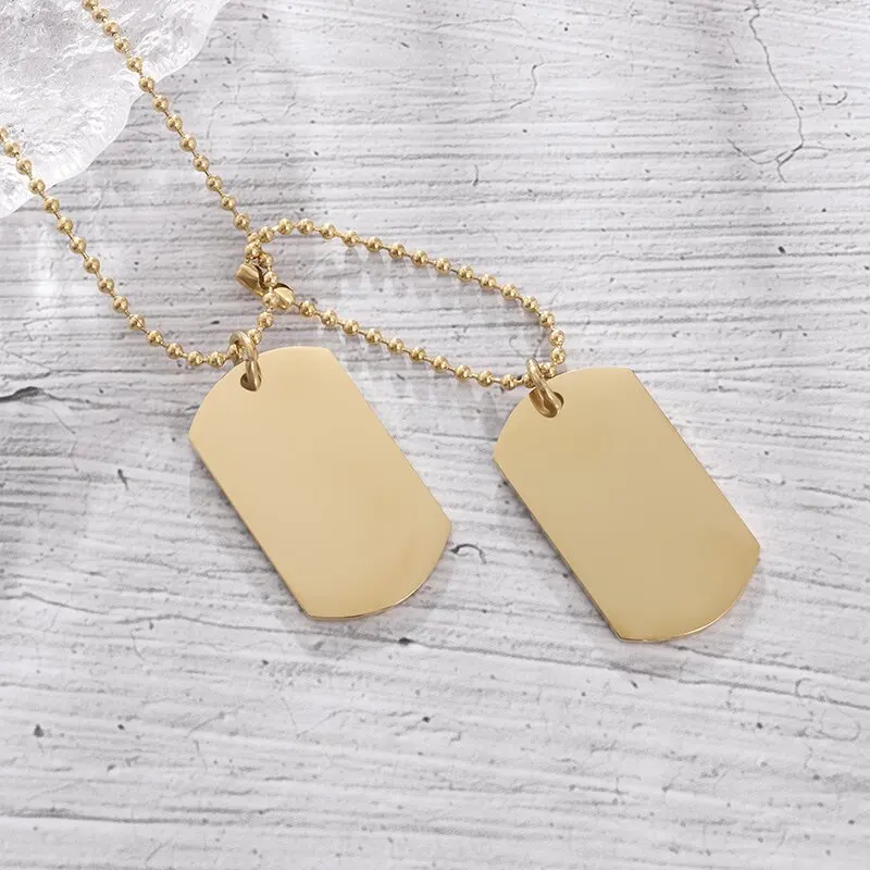 Простое ожерелье с двойной соб – обзор и цена Mens Dog Tag Necklace