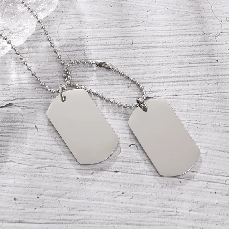 Простое ожерелье с двойной соб – обзор и цена Mens Dog Tag Necklace