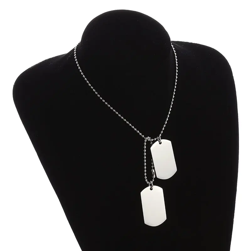 Простое ожерелье с двойной соб – обзор и цена Mens Dog Tag Necklace