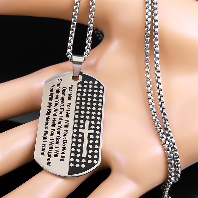 Страх не для я с тобой, ожерел – обзор и цена Mens Dog Tag Necklace