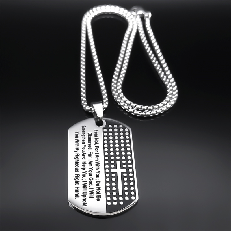 Страх не для я с тобой, ожерел – обзор и цена Mens Dog Tag Necklace