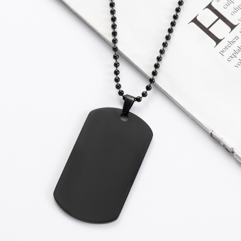 HNSP Простой кулон-жетон из не – обзор и цена Mens Dog Tag Necklace