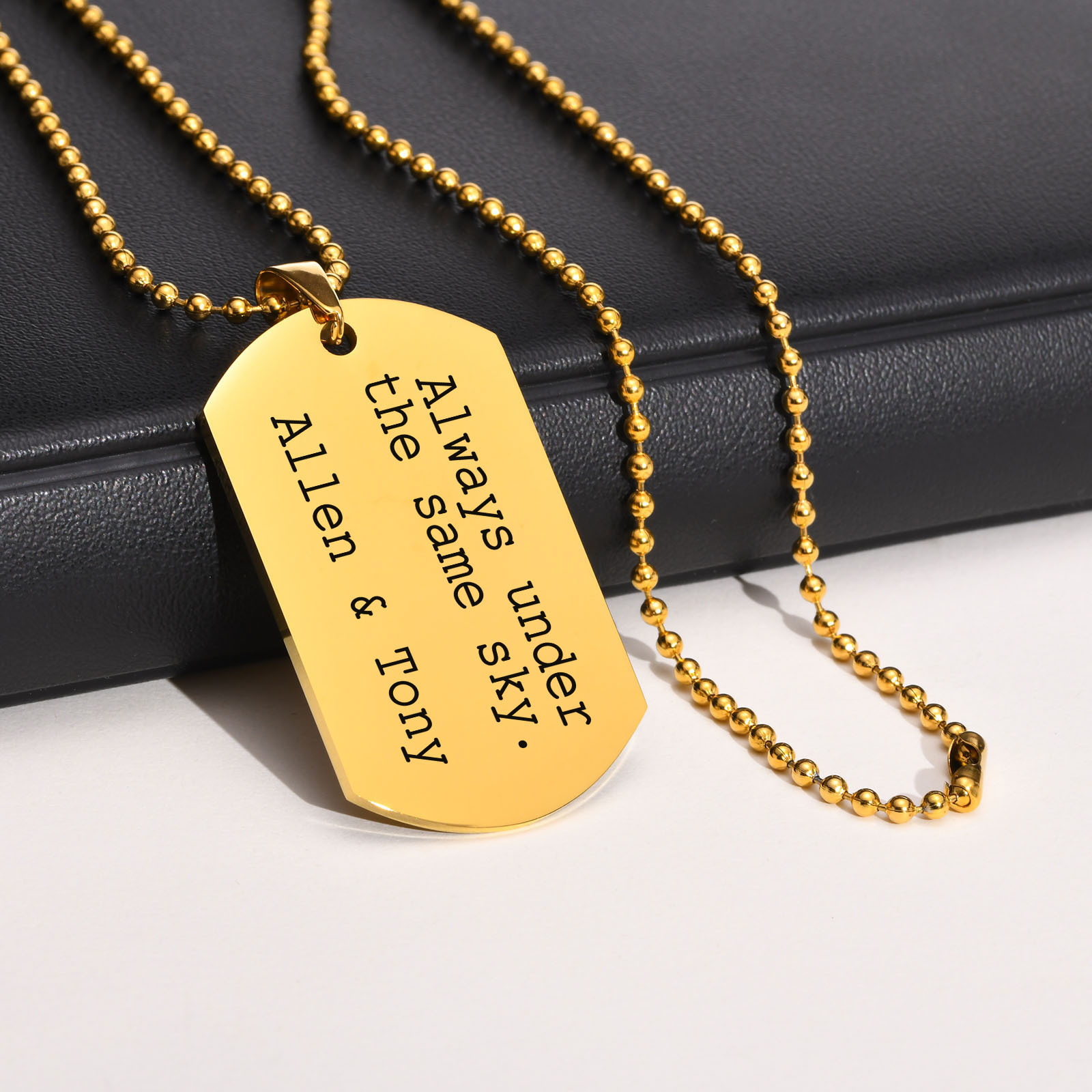 Mprainbow персонализированные  – обзор и цена Mens Dog Tag Necklace