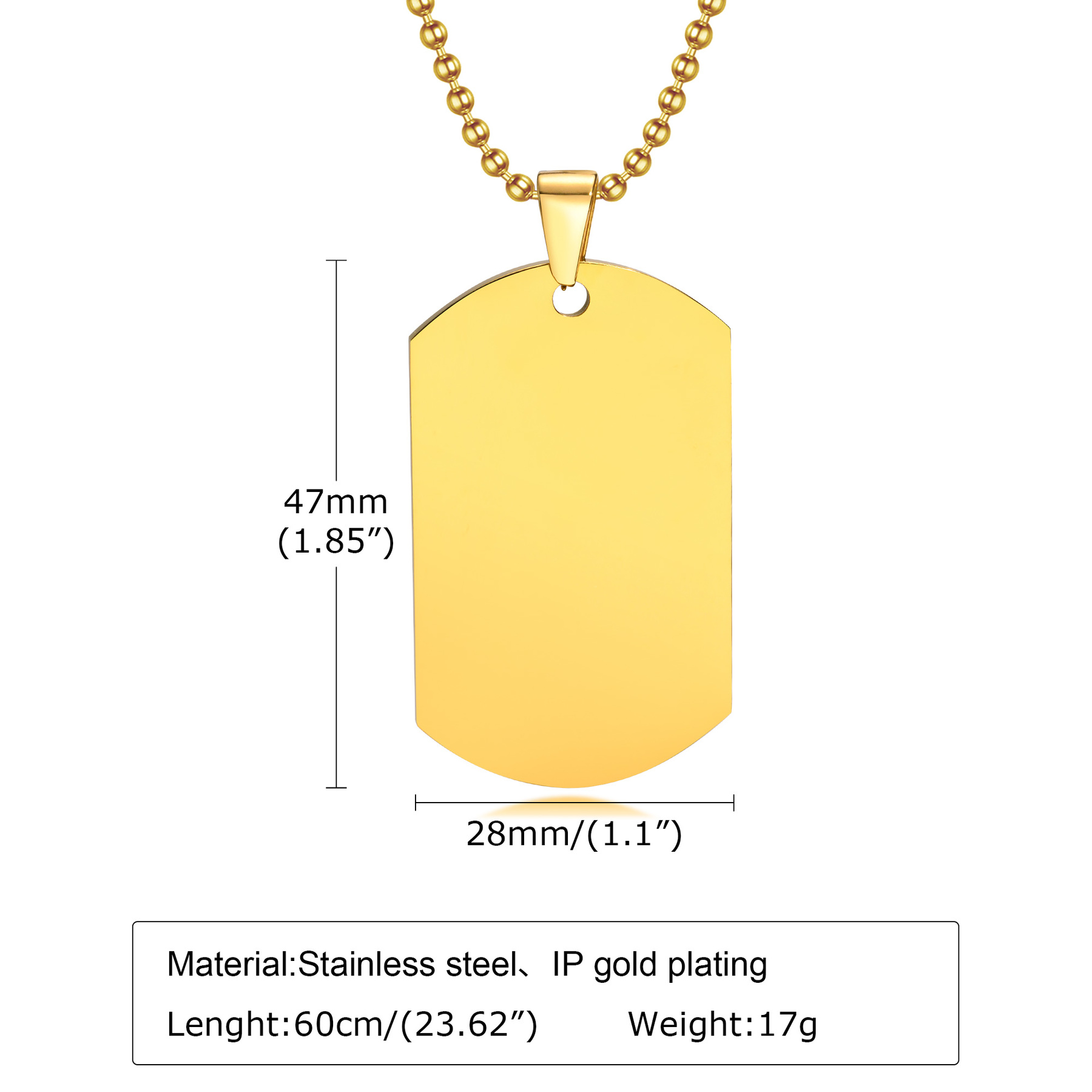 Mprainbow персонализированные  – обзор и цена Mens Dog Tag Necklace