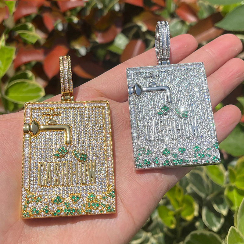 Хип-хоп 3A+ CZ Stone Paved Bli – обзор и цена Mens Dog Tag Necklace