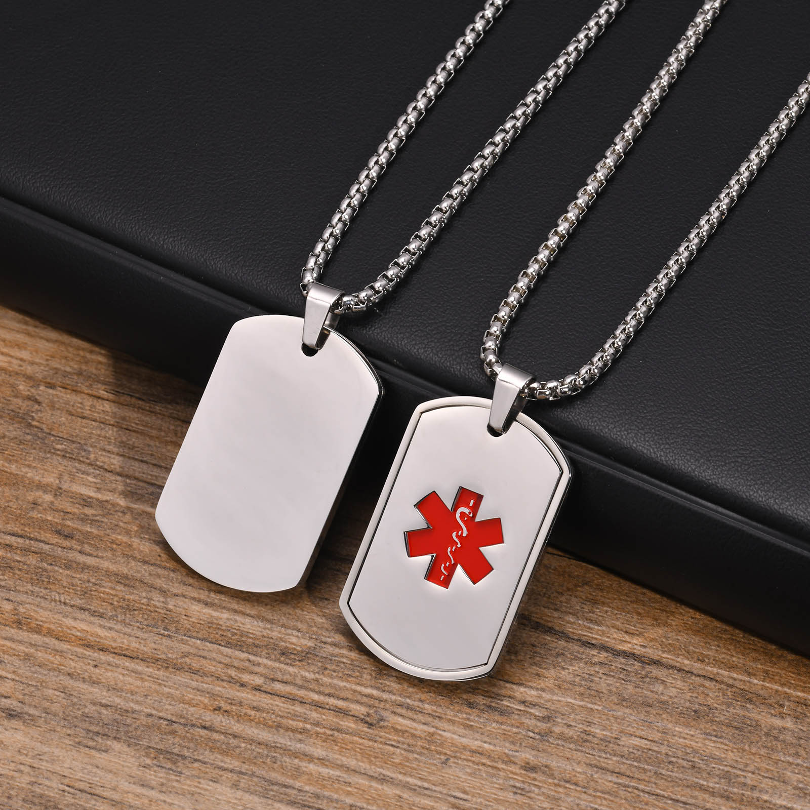Ожерелье Vnox с медицинским оп – обзор и цена Mens Dog Tag Necklace