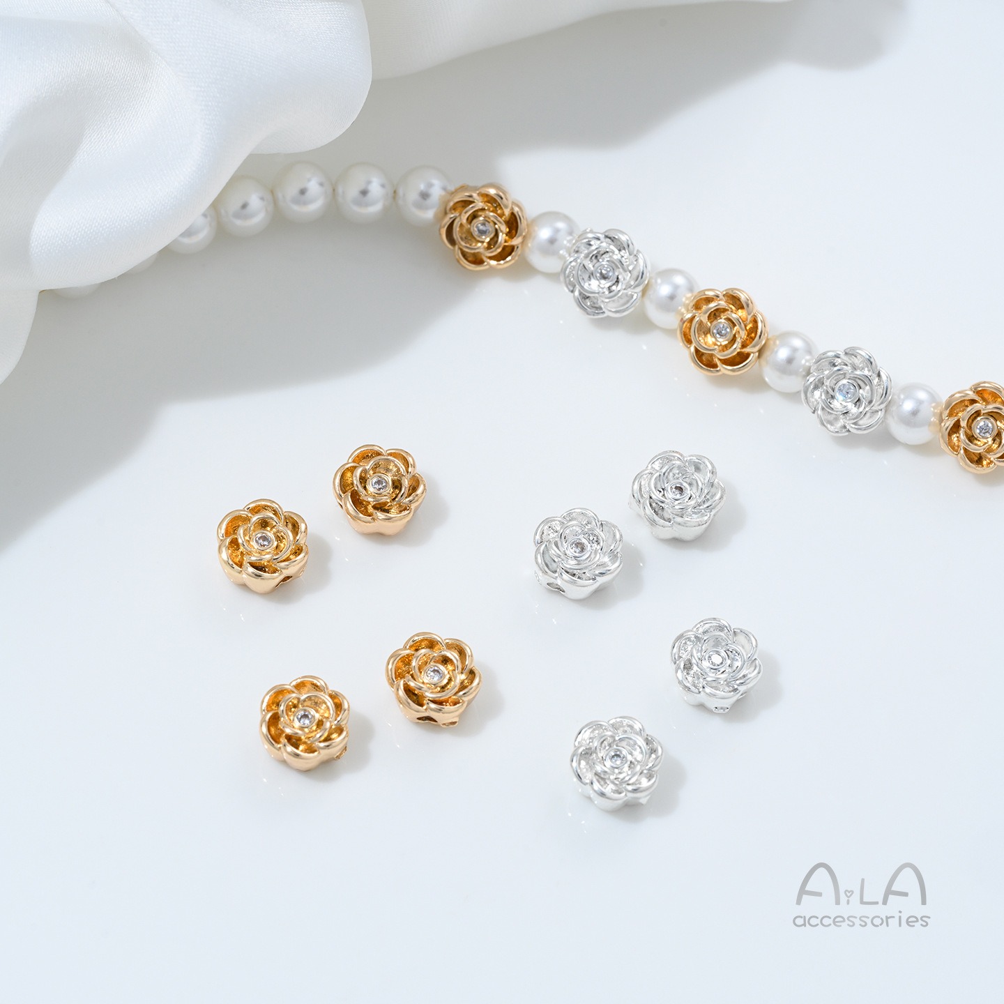 Медные бусины с позолотой 14K  – обзор и цена Rose Gold Bracelet