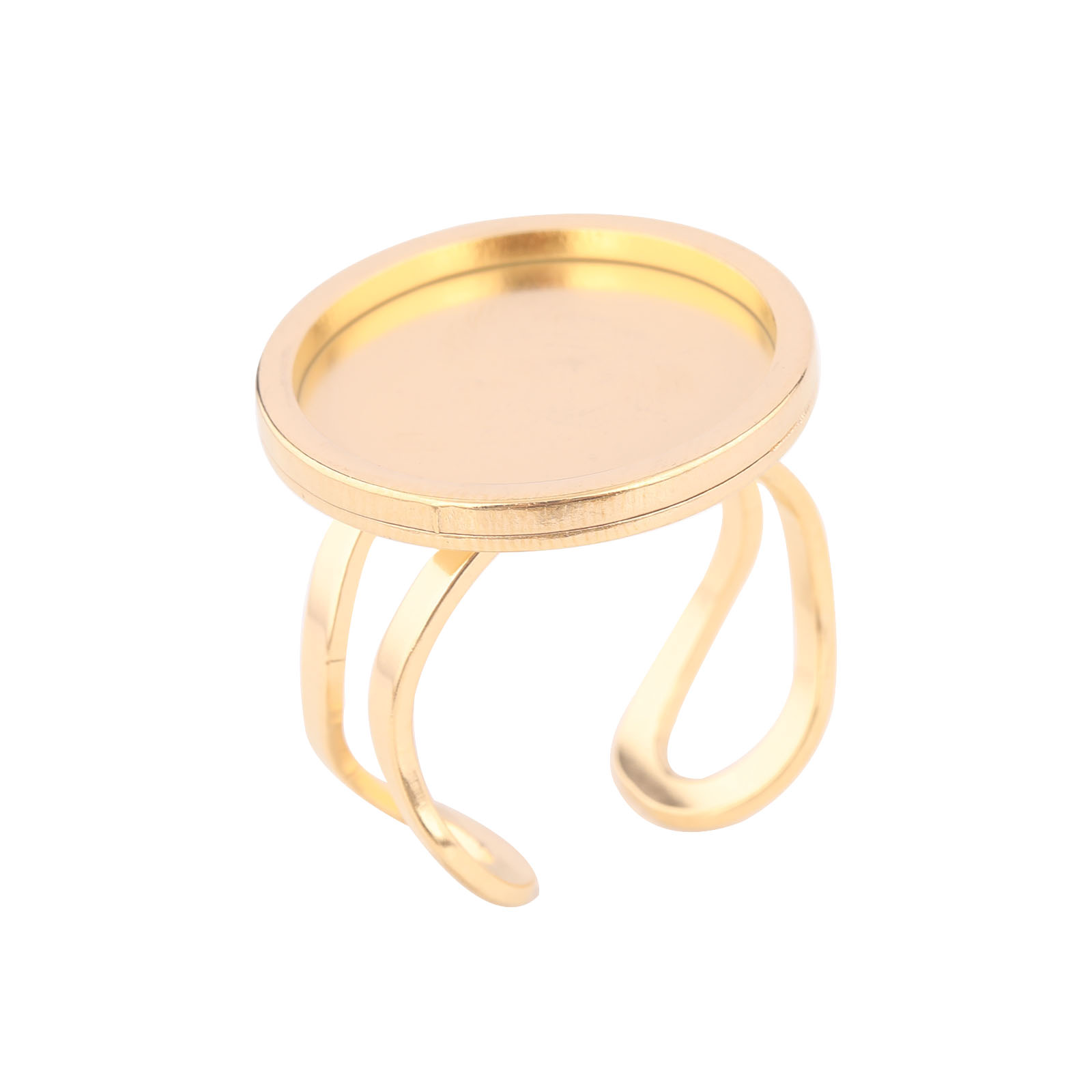 5 шт., 18 мм, круглый кабошон, – обзор и цена Gold Plated Ring